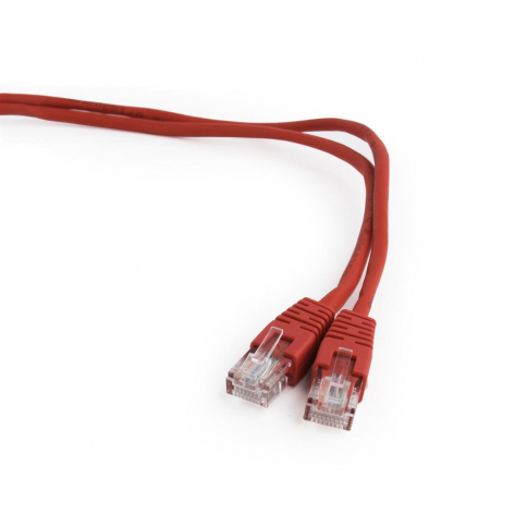 GEMBIRD PP12-1M/R Gembird patchcord RJ45, osłonka zalewana, kat. 5e, UTP, 1m, czerwony