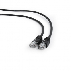 Kabel GEMBIRD PP12-0.5M/BK RJ45, osłonka zalewana, kat. 5e, UTP, 0.5m, czarny