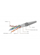 Kabel GEMBIRD SPC-5004E-SO instalacyjny skrętka SFTP, 4x2, kat. 5e, drut 305m, szary