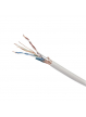 Kabel GEMBIRD SPC-5004E-SO instalacyjny skrętka SFTP, 4x2, kat. 5e, drut 305m, szary