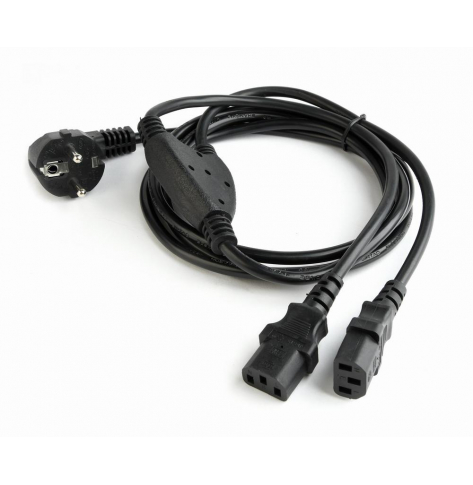 Kabel GEMBIRD PC-186-ML6 zasilający komputerowy Y, serwerowy, Euro/2xIEC320 C13 1,8m