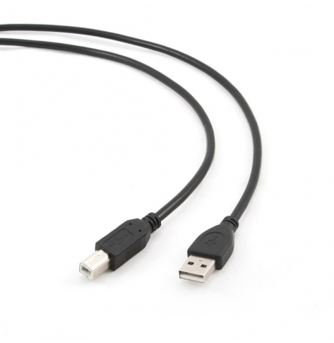 Kabel USB 2.0 GEMBIRD AM-BM 1.8M czarny Niklowane końce