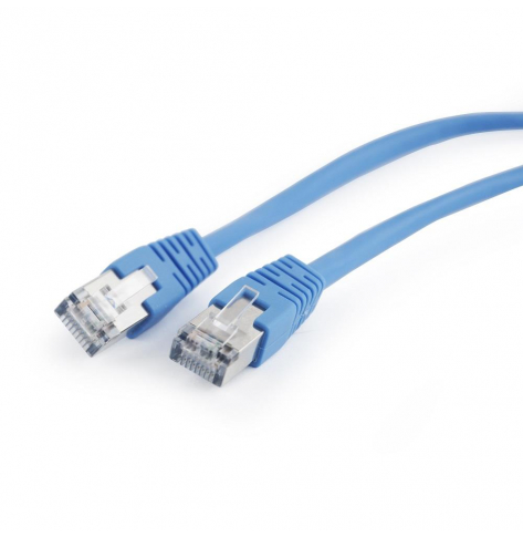 GEMBIRD PP22-0.5M/B Gembird patchcord RJ45, osłonka zalewana, kat. 5e, FTP, 0.5m, niebieski