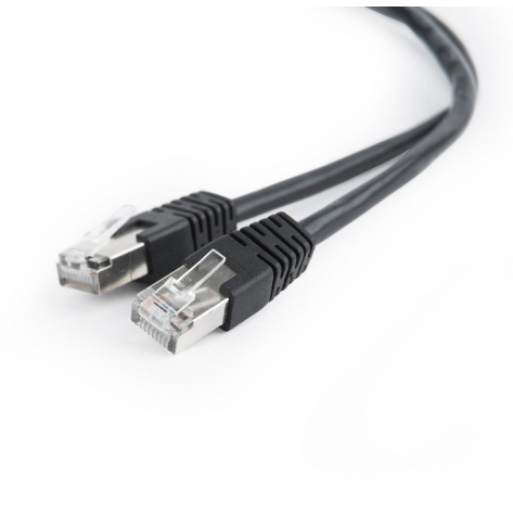 GEMBIRD PP22-0.5M/BK Gembird patchcord RJ45, osłonka zalewana, kat. 5e, FTP, 0.5m, czarny