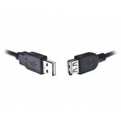 GEMBIRD CCP-USB2-AMAF-10 Gembird AM-AF kabel, przedłużacz USB 2.0 3M Niklowane końce czarny