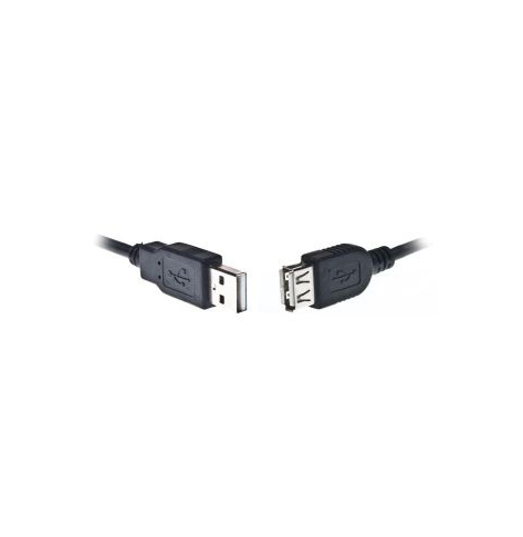 Kabel GEMBIRD USB 2.0 AM-AF przedłużacz 3M niklowane końce czarny