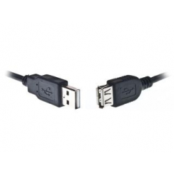 Kabel GEMBIRD USB 2.0 AM-AF przedłużacz 4.5M niklowane końce czarny