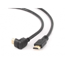 Kabel GEMBIRD CC-HDMI490-15 Gembird kabel HDMI KĄTOWY 4.5m (V2.0) 4K GOLD CU HSE