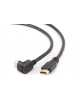 Kabel GEMBIRD CC-HDMI490-15 Gembird kabel HDMI KĄTOWY 4.5m (V2.0) 4K GOLD CU HSE