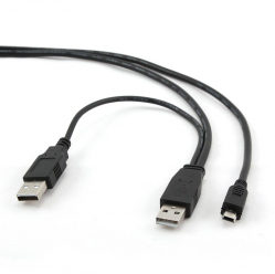 Kabel GEMBIRD USB 2.0 Y do dysków zewnętrznych AMX2-AM5P mini Canon 0.9m