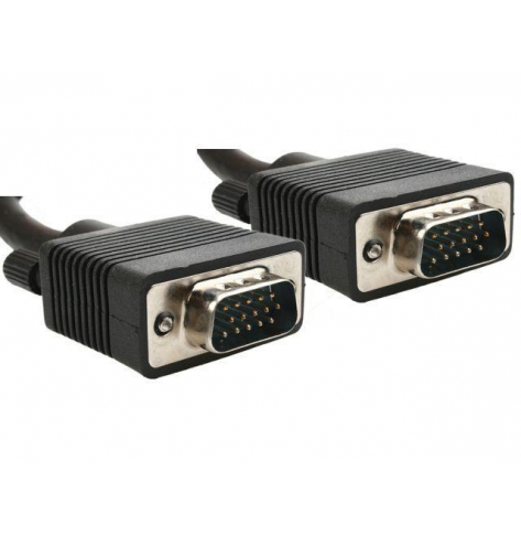 Kabel GEMBIRD CC-PPVGA-6B monitorowy HQ SVGA D-sub 15m/15m, ferryt, ekran 1.8m Czarny