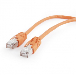 Patchcord GEMBIRD PP22-0.5M/O RJ45, osłonka zalewana, kat. 5e, FTP, 0.5m, pomarańczowy