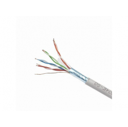 Kabel GEMBIRD FPC-5004E-SOL instalacyjny skrętka FTP, 4x2, CCA, kat. 5e, drut 305m, szary