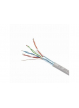 Kabel GEMBIRD FPC-5004E-SOL instalacyjny skrętka FTP, 4x2, CCA, kat. 5e, drut 305m, szary