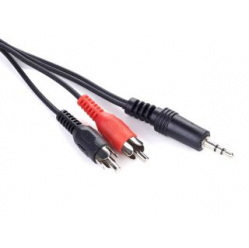 Kabel GEMBIRD audio JACK 3,5mm M / 2x RCA (CINCH) M, 0.20M