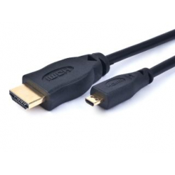 Kabel GEMBIRD CC-HDMID-6 Gembird kabel monitorowy HDMI/HDMI Micro High Speed 1.8m pozłacane końcówki