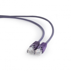 Patchcord GEMBIRD PP12-0.25M/V RJ45, osłonka zalewana, kat. 5e, UTP, 0,25m, fioletowy