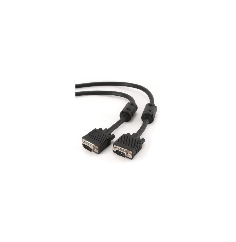Kabel GEMBIRD CC-PPVGA-30M-B monitorowy HQ SVGA D-sub 15m/15m, ferryt, ekran 30m, czarny