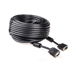 Kabel GEMBIRD CC-PPVGA-30M-B monitorowy HQ SVGA D-sub 15m/15m, ferryt, ekran 30m, czarny