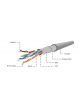 GEMBIRD FPC-5004E-SOL/100 Gembird kabel instalacyjny skrętka FTP, 4x2, kat. 5e, drut CCA, 100m, szary