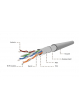Kabel GEMBIRD FPC-5004E-SOL/100 instalacyjny skrętka FTP, 4x2, kat. 5e, drut CCA, 100m, szary