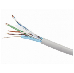 Kabel GEMBIRD FPC-5004E-L/100 instalacyjny FTP, 4x2, kat. 5e, 7x0,152mm, linka CCA, 100m, szary