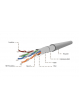 GEMBIRD FPC-5004E-L/100 Gembird kabel instalacyjny FTP, 4x2, kat. 5e, 7x0,152mm, linka CCA, 100m,szary