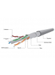 Kabel GEMBIRD FPC-6004-L/100 instalacyjny FTP, 4x2, kat. 6, 7x0,18mm, AL-CU, linka, 100m, szary