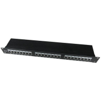 Patchpanel GEMBIRD NPP-C624-002 FTP 19 24P 1U CAT6 czarny