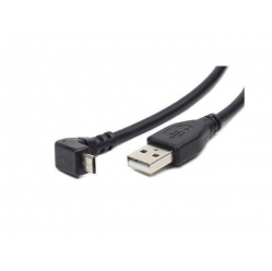 Kabel GEMBIRD micro USB 2.0 AM-MBM5P 1.8M kątowy ładowanie transmisja czarny