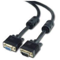 Kabel GEMBIRD CC-PPVGAX-10M-B monitorowy przedłużacz SVGA D-sub 15m/15f ferryt ekran 10m black