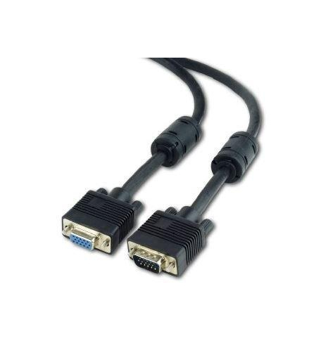 Kabel GEMBIRD CC-PPVGAX-10M-B monitorowy przedłużacz SVGA D-sub 15m/15f ferryt ekran 10m black