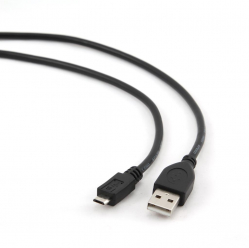 Kabel GEMBIRD micro USB 2.0 AM-MBM5P 3m ładowanie transmisja czarny