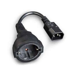 Adapter GEMBIRD PC-SFC14M-01 zasilania IEC320 C14 -> SCHUKO (F) na kablu 15 cm