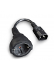 Adapter GEMBIRD PC-SFC14M-01 zasilania IEC320 C14 -> SCHUKO (F) na kablu 15 cm