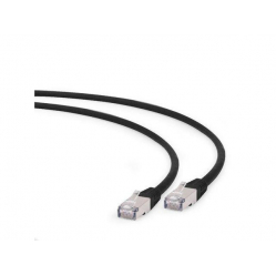 Kabel GEMBIRD PP6A-LSZHCU-BK RJ45, kat. 6A, SFTP, LSZH, 0.5m, czarny