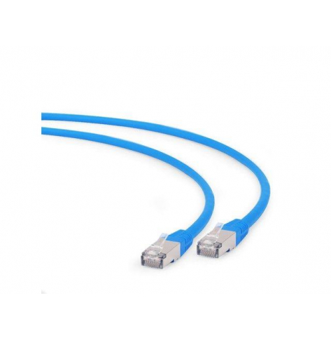Kabel GEMBIRD PP6A-LSZHCU-B-1M RJ45 kat. 6A SFTP LSZH 1m niebieski