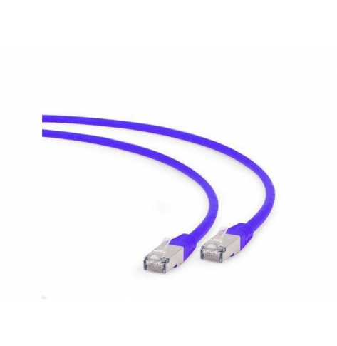 Kabel GEMBIRD PP6A-LSZHCU-V-1M RJ45 kat. 6A SFTP LSZH 1m fioletowy