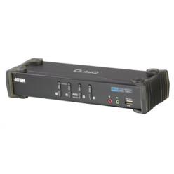 Switch Aten CS1764A 4-Port DVI USB 2.0 KVMP Switch, 4x DVI-D Cables, 2-port Hub, Audio