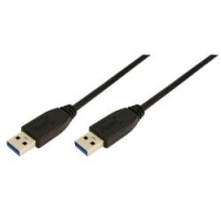 Kabel LOGILINK CU0038 LOGILINK - Kabel USB 3.0 Typ-A męski do Typ-A męski dł. 1m, czarny