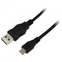 Kabel LOGILINK CU0058 LOGILINK - Kabel USB 2.0 Typ-A męski do Typ- micro B męski dł. 1m, czarny