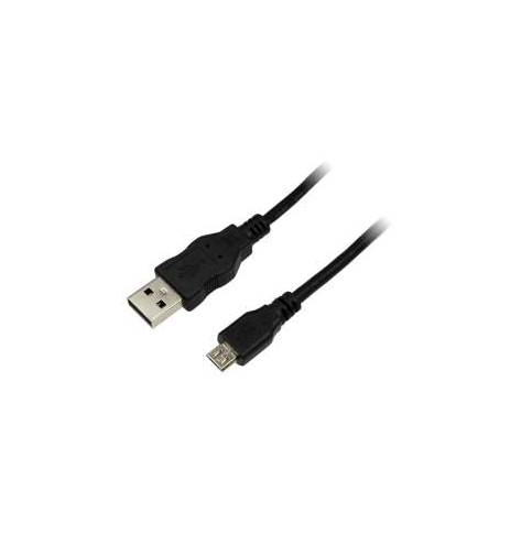 Kabel LOGILINK CU0058 LOGILINK - Kabel USB 2.0 Typ-A męski do Typ- micro B męski dł. 1m, czarny