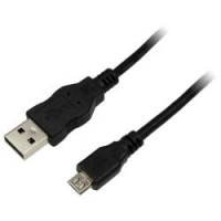 Kabel LOGILINK CU0059 LOGILINK - Kabel USB 2.0 Typ-A męski do Typ- micro B męski dł. 3m, czarny