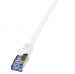 LOGILINK CQ3021S LOGILINK Patchcord Cat.6A 10G S/FTP PIMF PrimeLine 0,5m biały