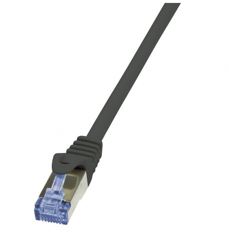 LOGILINK CQ3023S LOGILINK Patchcord Cat.6A 10G S/FTP PIMF PrimeLine 0,5m czarny