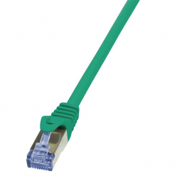 Kabel LOGILINK CQ3025S LOGILINK Patchcord Cat.6A 10G S/FTP PIMF PrimeLine 0,5m zielony