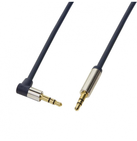 LOGILINK CA11050 LOGILINK - Kabel audio 3,5 m/m 90  0,5m niebieski