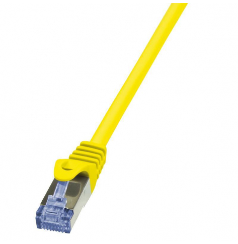 Kabel LOGILINK CQ3027S LOGILINK Patchcord Cat.6A 10G S/FTP PIMF PrimeLine 0,5m żółty