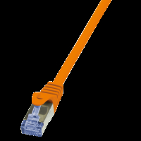 Kabel LOGILINK CQ3028S LOGILINK Patchcord Cat.6A 10G S/FTP PIMF PrimeLine 0,5m pomarańczowy