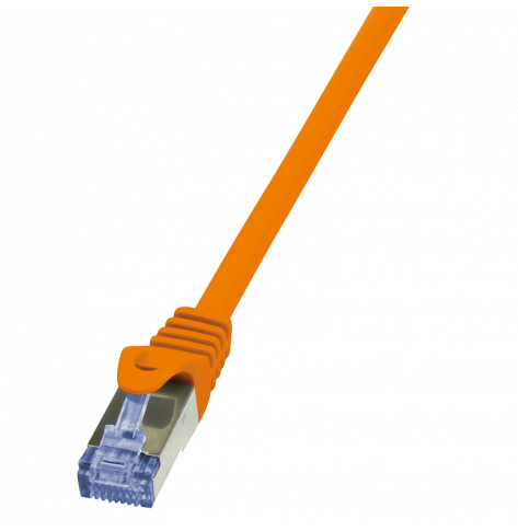 Kabel LOGILINK CQ3028S LOGILINK Patchcord Cat.6A 10G S/FTP PIMF PrimeLine 0,5m pomarańczowy